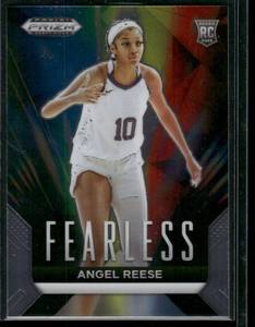 lot 149A image: Angel Reese RC 2024 Prizm Draft Picks Dearless Insert #21 Rookie WNBA Basketball Card
