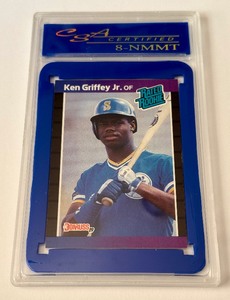 lot 16A image: Ken Griffey Jr. RC Graded 8 NM-MT 1989 Donruss #33 Rookie Baseball Card