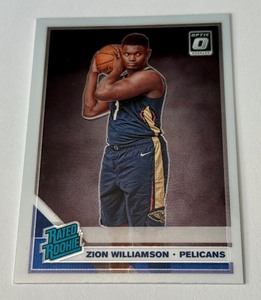 lot 20A image: Zion Williamson RC 2019 Donruss Optic #158 Rookie Basketball Card