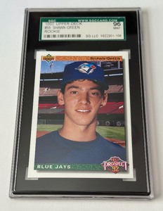 lot 56A image: Shawn Green RC SGC 96 Mint 1992 Upper Deck #55 Rookie Baseball Card