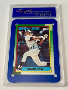 lot 57A image: Sammy Sosa RC Graded 9 Mint 1990 Topps #692 Rookie Baseball Card