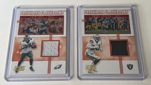 lot 76A image: Amari Cooper and Zach Ertz 2 Card Relic Football Card Lot