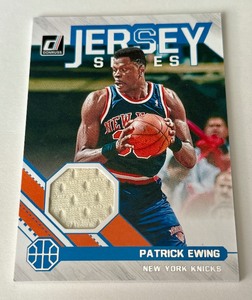 lot 79A image: Patrick Ewing Relic 2020 Donruss Jersey Series Game Worn #JS-PEW Basketball Card