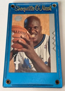 lot 130A image: Shaquille ONewal 1996 SP Championship Shots Die Cut #S20 Basketball Card