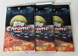 lot 136A image: 2021 Topps Chrome Tennis 3 Pack Lot