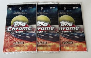 lot 138A image: 2021 Topps Chrome Tennis 3 Pack Lot