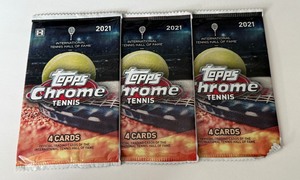 lot 141A image: 2021 Topps Chrome Tennis 3 Pack Lot