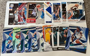 lot 150A image: 17-Card NBA Basketball BIG Stars Lot - Edwards, LeBron, Curry, Jokic, Wemby, Haliburton, Luka, Giannis, Zion, SGA, Holmgren