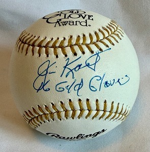 lot 20B image: Jim Kaat Signed Baseball With PSADNA COA Inscribed 16 Gold Gloves on Rawlings Official Gold Glove Award Ball - Minnesota Twins