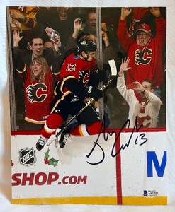 lot 28B image: Johnny Gaudreau Signed 8x10 Photo With Beckett COA - Calgary Flames Hockey