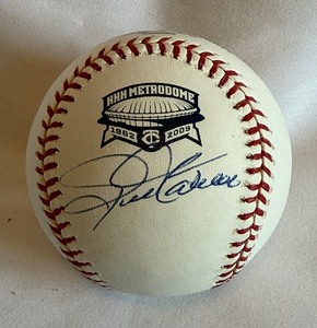 lot 33B image: Joe Nathan Signed 2009 HHH Metrodome Rawlings OMLB Selig Minnesota Twins Baseball