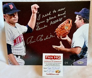 lot 42B image: Tim Tschida Signed 8x10 Joe Niekro Photo Limited Edition 14 Inscribed With Fan HQ COA