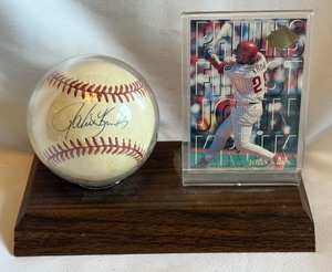 lot 304A image: John Kruk Signed 1993 World Series Rawlings Official Baseball With StandCase and Card