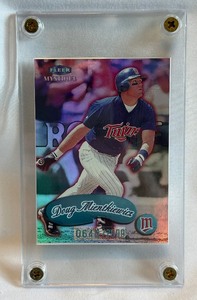 lot 310A image: Doug Mientkiewicz 2999 1999 Fleer Mystique #141, numbered 06482999, Minnesota Twins Baseball Card