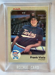 lot 313A image: Frank Viola RC 1983 Fleer #625 Rookie Vintage Minnesota Twins Baseball Card
