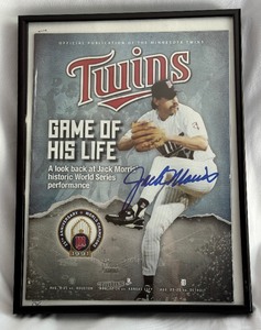 lot 62B image: Jack Morris Signed Twins Program From 25th Anniversary of 1991 World Series - Minnesota Twins Baseball