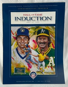 lot 70B image: Paul Molitor Official Program From 2004 Hall of Fame Induction