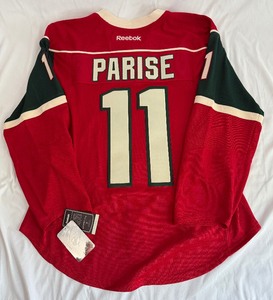 lot 31B image: Zach Parise Size 50 Minnesota Wild Hockey Jersey NEW WITH TAGS Reebok Center Ice Collection
