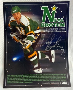 lot 54B image: Neal Broten Signed Photo - Minnesota North Stars Hockey