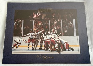lot 55B image: Miracle on Ice Limited Edition Numbered 15545000 Olympic Hockey Photo