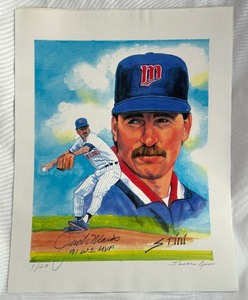 lot 56B image: Jack Morris Signed Limited Editioned Numbered 9125 Inscribed 91 WS MVP Artist Print - Minnesota Twins Baseball