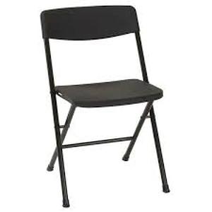 lot 50 image: Lot of Cosco Black Plastic Seat Stackable Folding Chair (Set of 4) Customer Returns See Pictures
