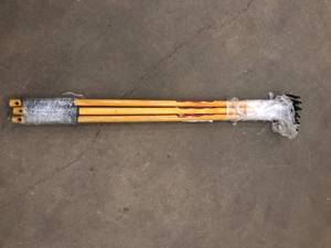 lot 25 image: Lot of Husky 51 in. L Wood Handle 4-Tine Hand Cultivator Customer Returns See Pictures