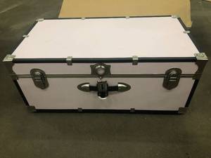lot 40 image: Light Pink Storage Trunk Customer Returns See Pictures