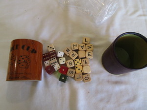 lot 87 image: Dice Cups, Bunyan & Scrabble