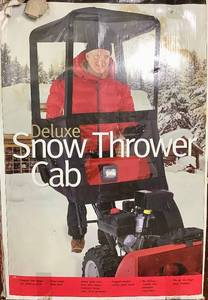 lot 89 image: Deluxe Snow Thrower Cab for Walk Behind 2 Stage Snowblower by Classic Accessories (never used)