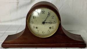 lot 127 image: Antique Ansonia Mantle Clock with Key