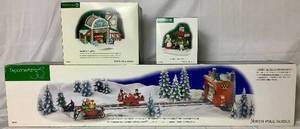 lot 175 image: North Pole Series Department 56 Loading the Sleigh, Beard Bros Sleigh Wash and Mrs. Claus Cookies and Milk