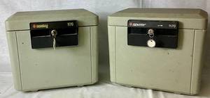 lot 58 image: Two Sentry Floor Safes with Keys Model 1170 15 W x 10.75 D x 13 H