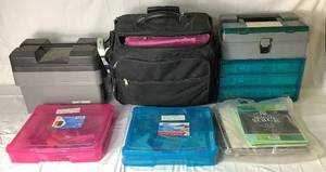 lot 60 image: Large Scrapboooking Assortment of Papers, Stamps, Beads, Tools and More
