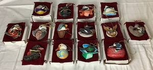 lot 69 image: Overboard Art Handmade Wild Bird Ornaments by Don Briddell 2011-2023