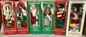 lot 163 image: Animated and Illuminated Christmas Figurines (6 Total)