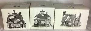 lot 248 image: New England Village Series Retired Dept 56 Chowder House, Van Guilders Ornamental Ironworks and East Willet Pottery