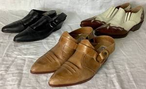 lot 212 image: (2) Pairs of Circle S - Size 9M, and (1) Nine West - Size 8M Cowgirl Ankle Booties