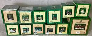 lot 278 image: The Twelve Days of Dickens Village - Complete12 Piece of Village People and Accessories