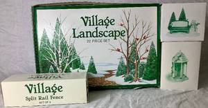 lot 311 image: Dept 56 Original Village Accessories- Landscape Set 2 Includes 4 Boxes