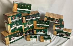 lot 286 image: Dept 56 - North Pole Woods Accessories- Village Accessories and Elves - 14 Boxes