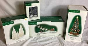 lot 290 image: Dept 56 Village Accessories - Santa and Trees