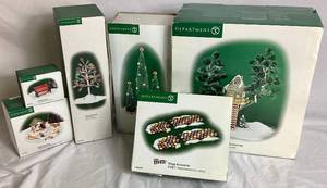 lot 302 image: Dept 56 Village Accessories - Elf Tree House and Accessories