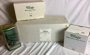 lot 309 image: Dept  56 Original Village Accessories- Tree Lot 7 -  Inludes 4 Boxes