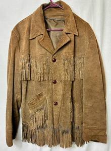 lot 205 image: Western Style Suede Fringe Vintage Jacket- 46 chest, 24 length