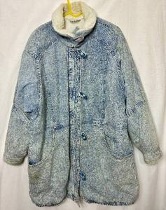 lot 217 image: Blue Creek Vintage Acid Wash Denim Full Length Jean Jacket Size 1X