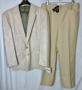 lot 234 image: Mens Pagano West size 48R Suit Jacket and Circle S Ranch Dress Pants (Tags still attached)
