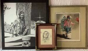 lot 347 image: Native American Artwork Bundle