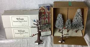 lot 308 image: Dept  56 Original Village Accessories- Tree Lot 6 -  Inludes 5 Boxes