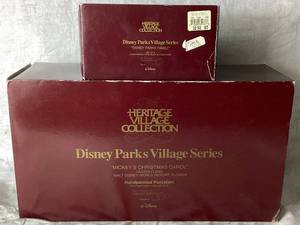 lot 328 image: Dept 56 Disney Parks Series - Mickeys Christmas Carol and Disney Parks Family - Includes 2 Boxes